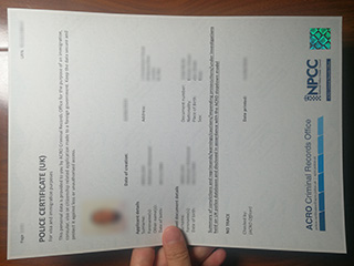 UK ACRO Police Certificate