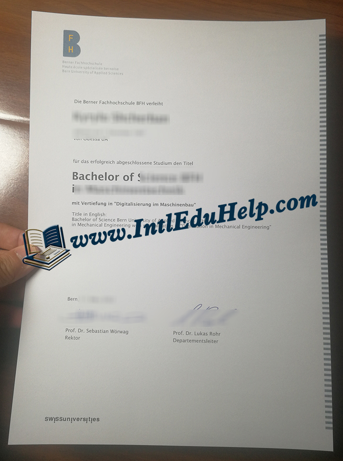 Bern University of Applied Sciences diploma
