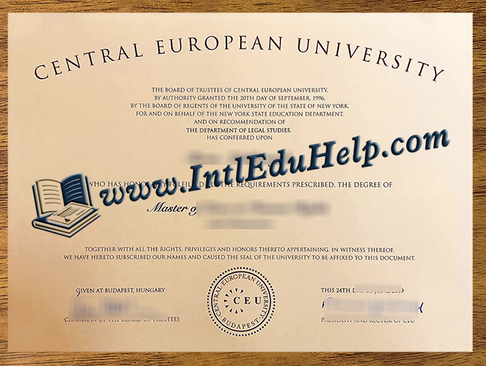 Central European University diploma