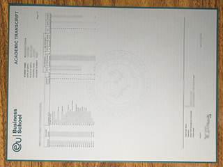 European University transcript