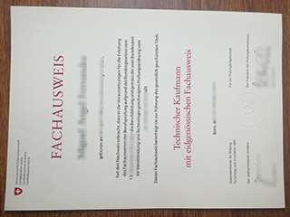 Eidgenössischer Fachausweis certificate