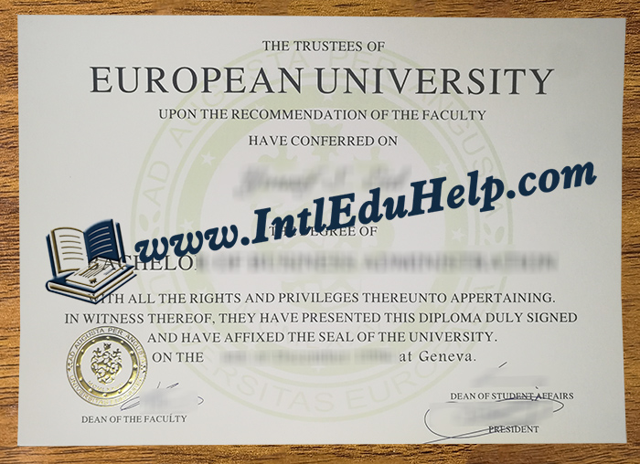 European University diploma