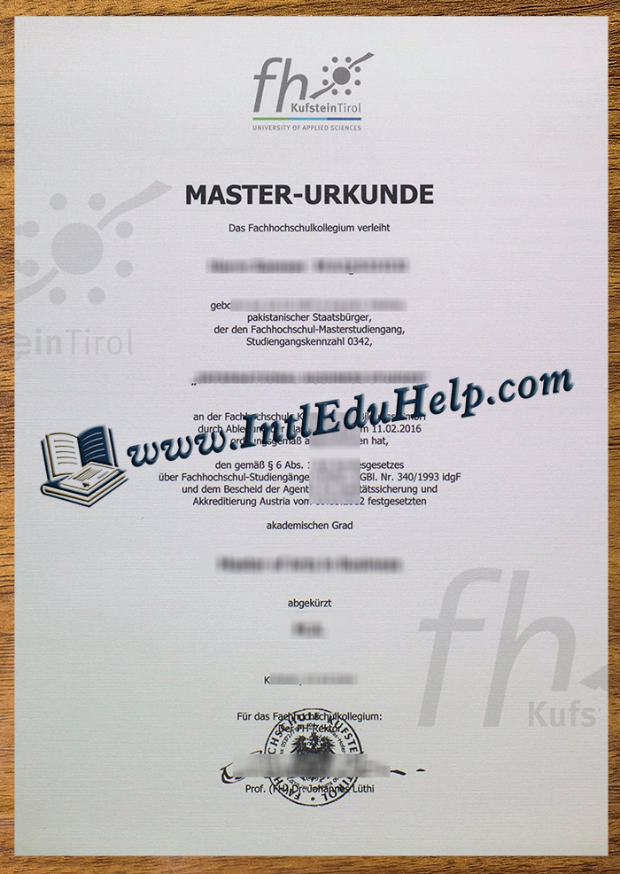 FH Kufstein Tirol diploma