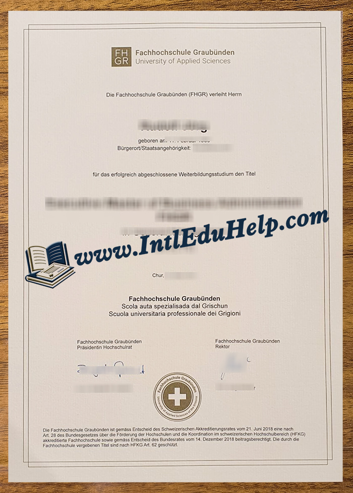 Fachhochschule Graubünden diploma