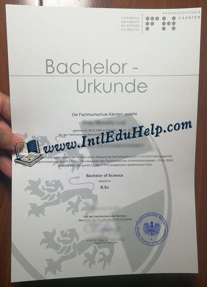 Fachhochschule Kärnten diploma