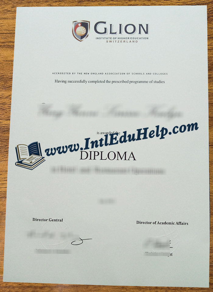 Glion Institute of Higher Education diploma