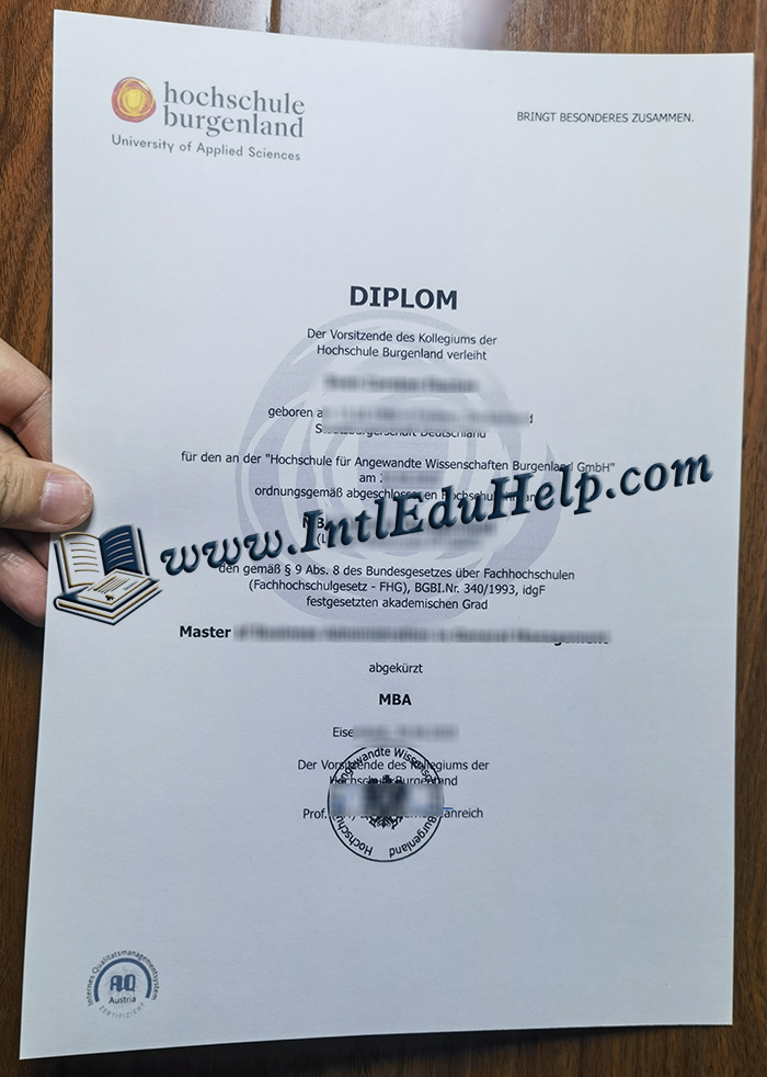 Hochschule Burgenland diploma