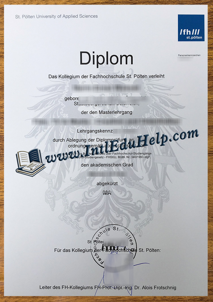Hochschule St. Pölten diploma