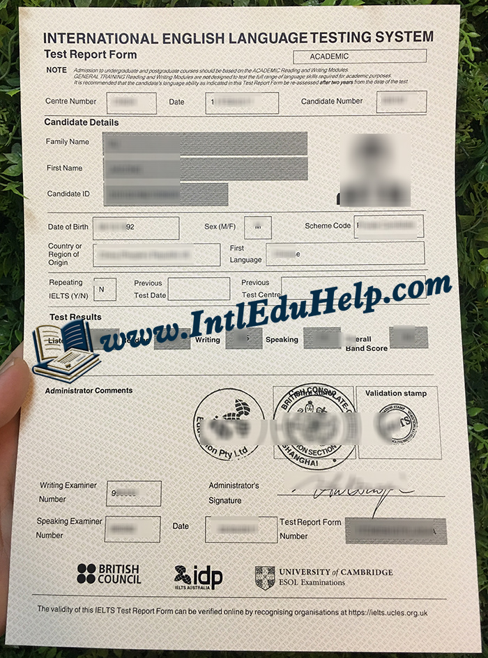 IELTS certificate