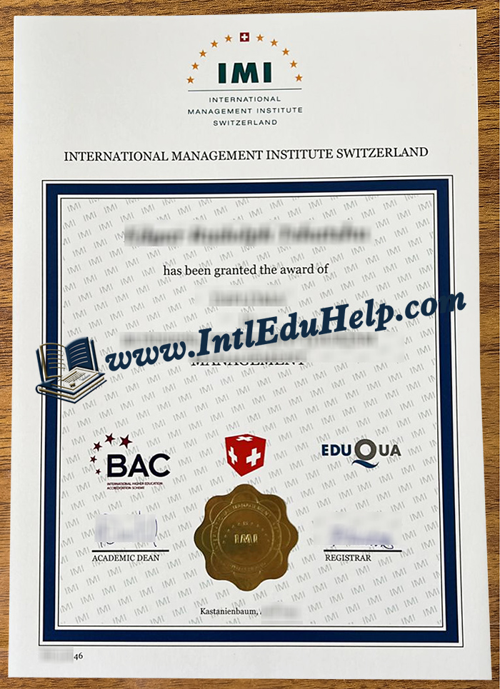 IMI International Management Institute Switzerland diploma