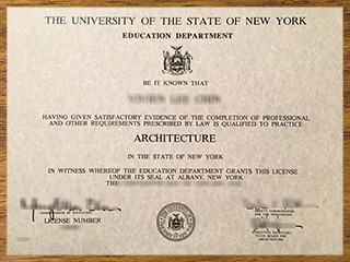 New York Architect certificate