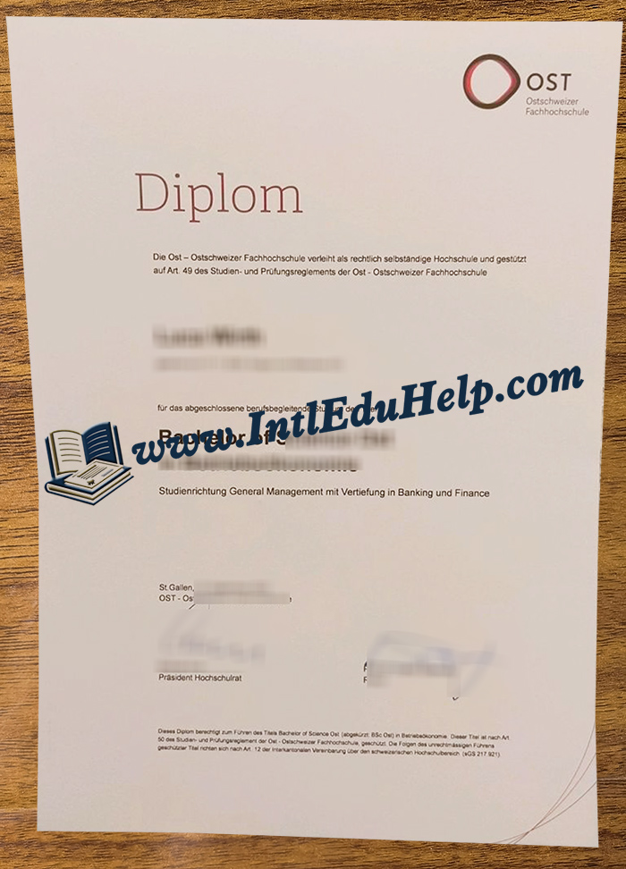 OST – Ostschweizer Fachhochschule diploma