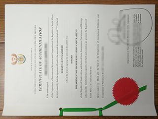 South Africa DIRCO certification