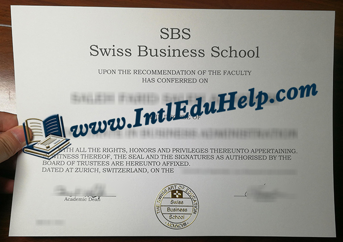 SBS Swiss Business School diploma
