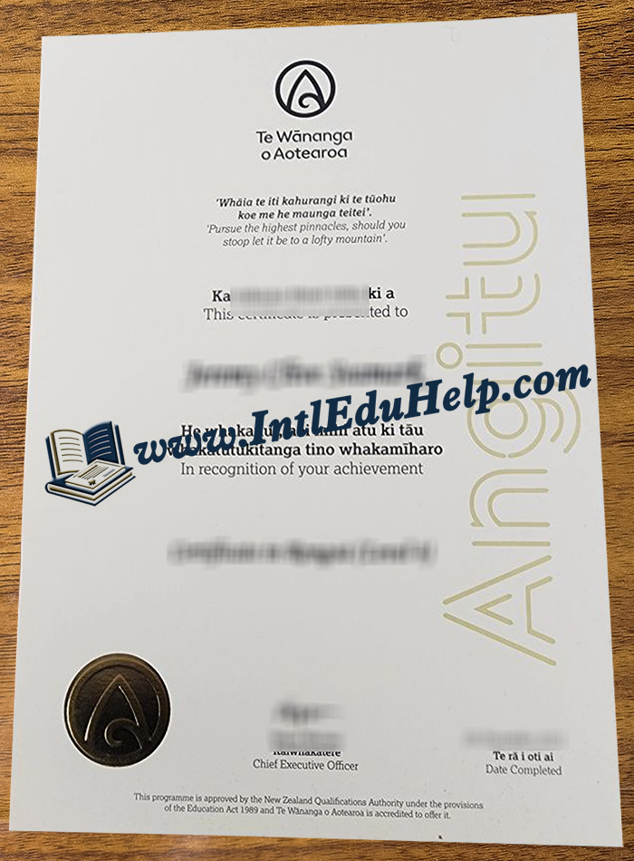 Te Wānanga o Aotearoa diploma