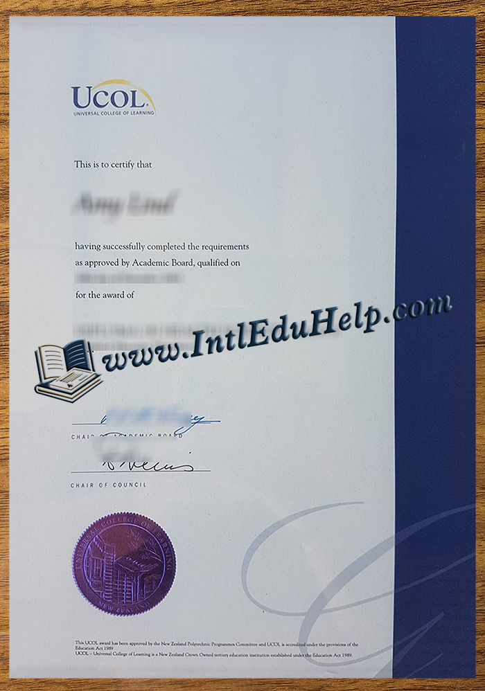 Universal College of Learning diploma