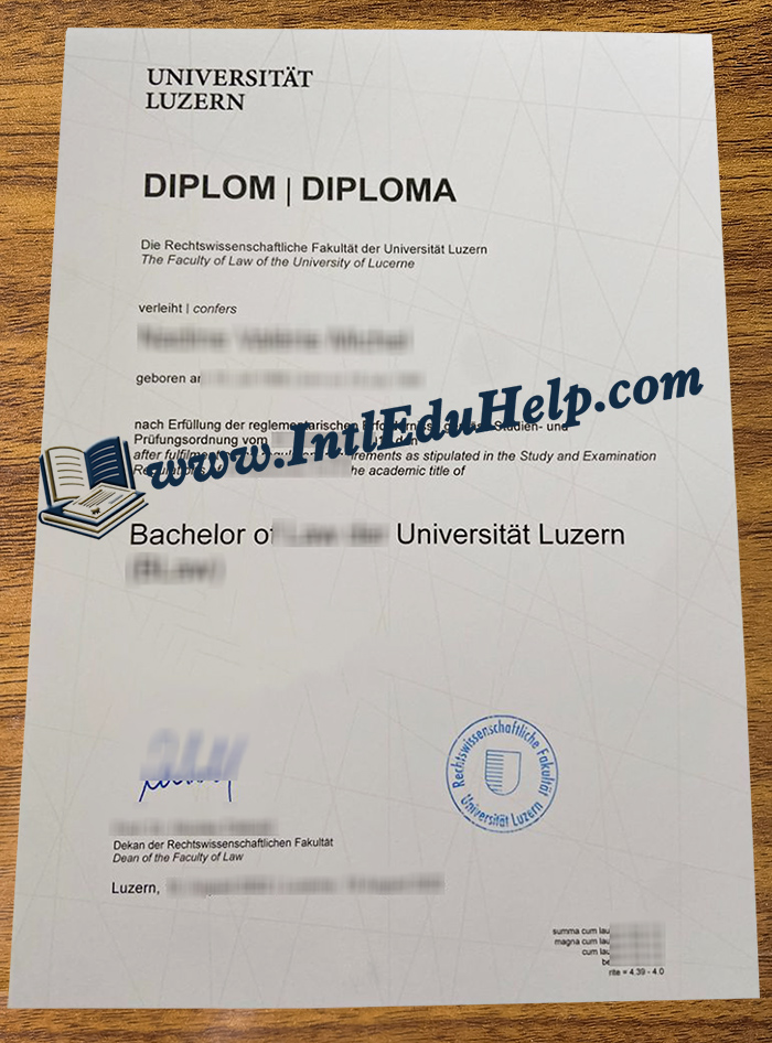 Universität Luzern diploma