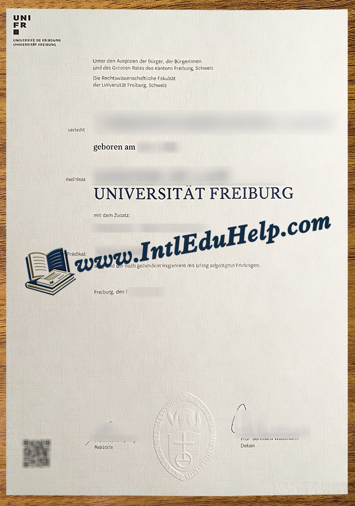 Université de Fribourg diploma