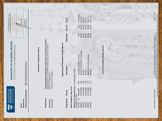 University of Auckland official transcript