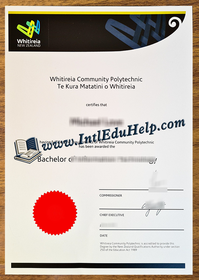 Whitireia New Zealand diploma