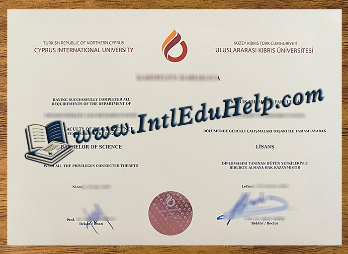 Cyprus International University diploma