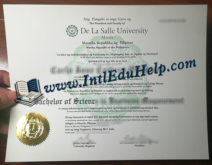 De La Salle University diploma
