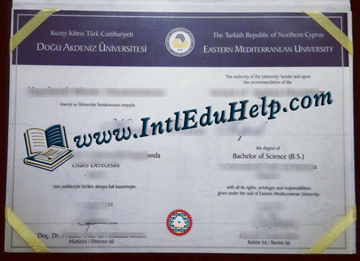 Eastern Mediterranean University diploma