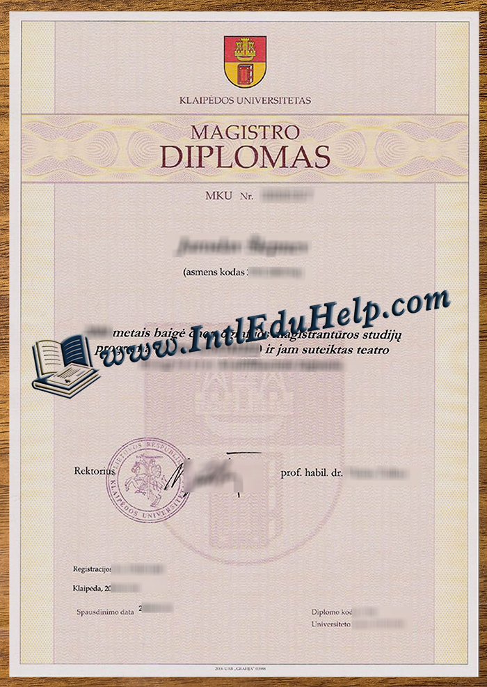 Klaipedos Universitetas diploma
