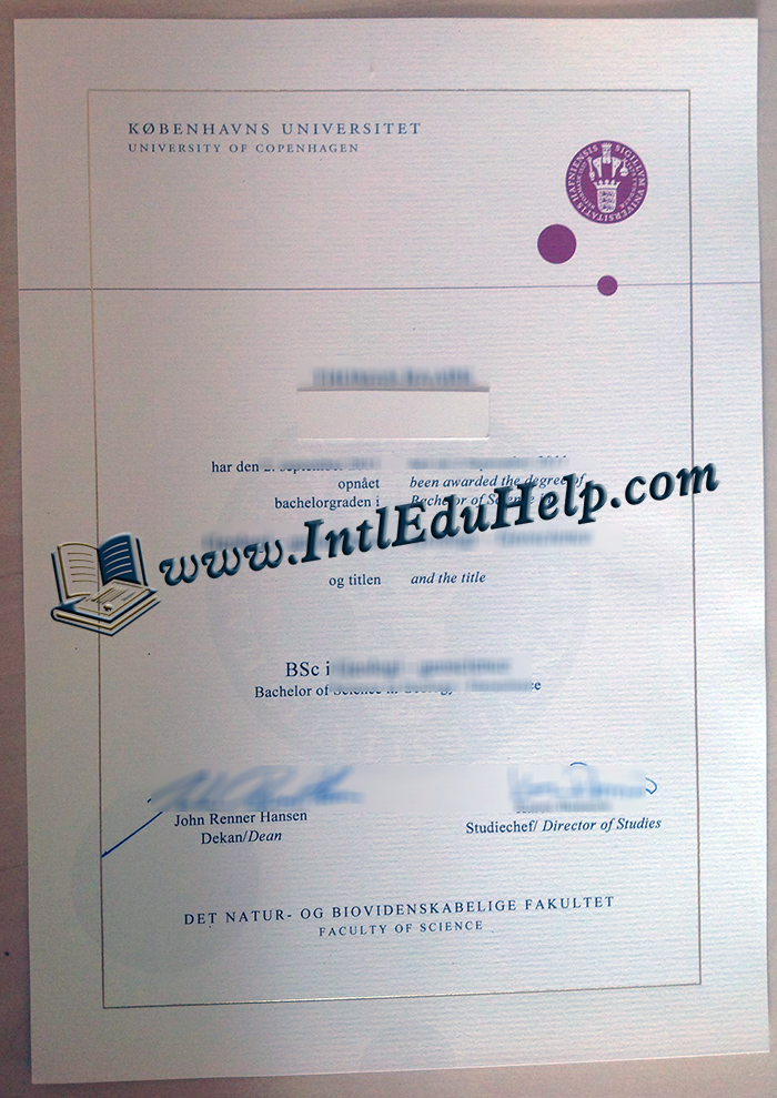 Københavns Universitet diploma