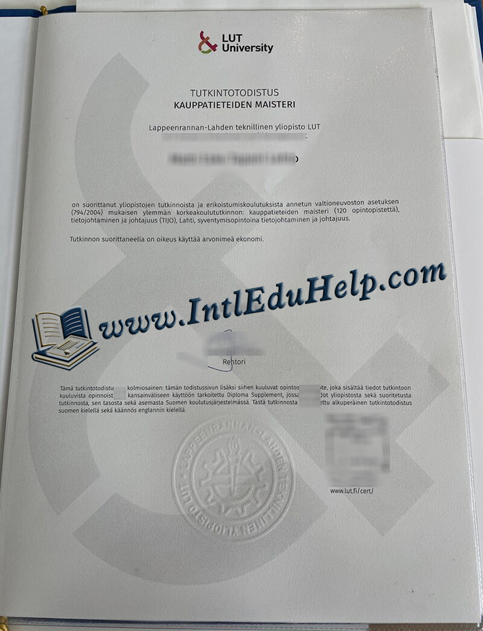 LUT University diploma