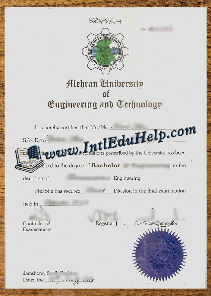 Mehran University of Engineering and Technology diploma