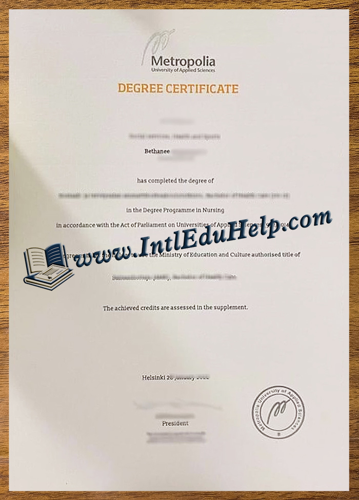 Metropolia University of Applied Sciences diploma