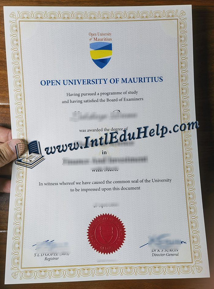 Open University of Mauritius diploma