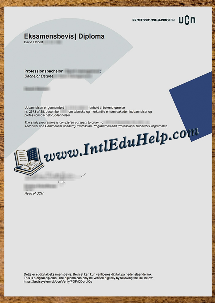 Professionshøjskolen UCN diploma