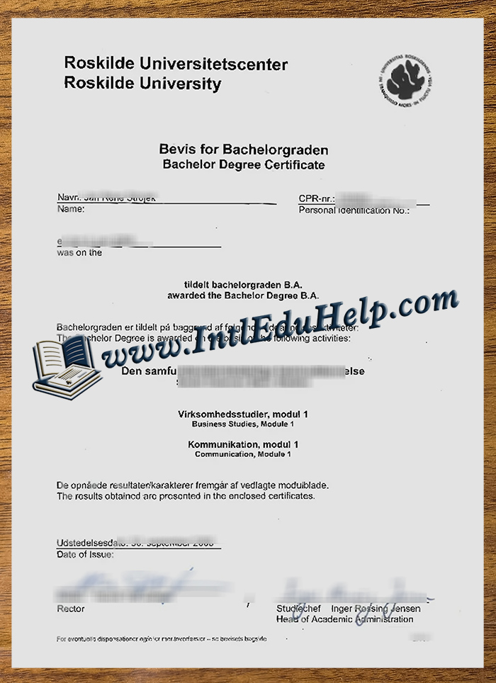 Roskilde Universitet diploma