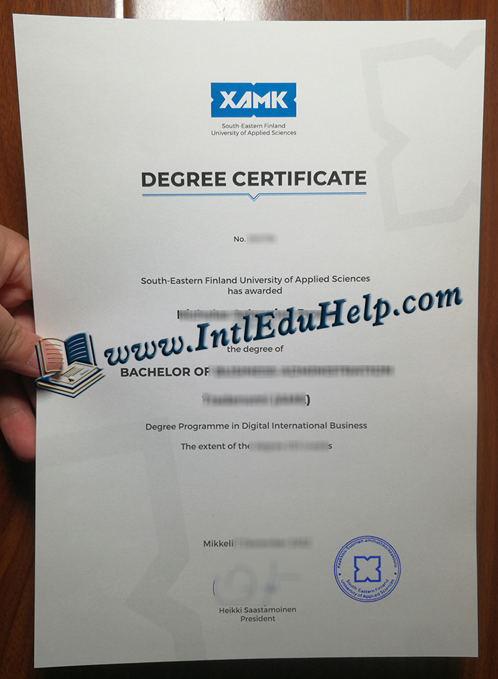 South-Eastern Finland University of Applied Sciences diploma