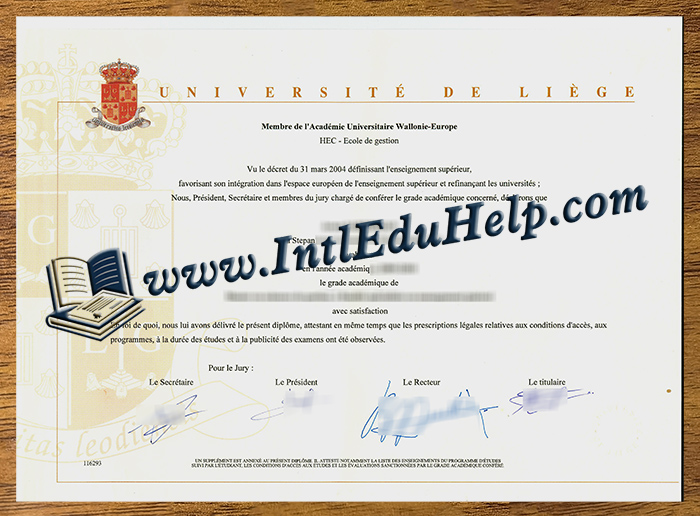 Université de Liège diploma