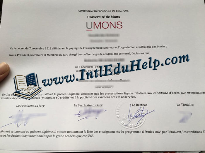 Université de Mons diploma