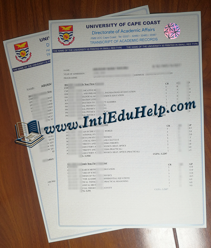 University of Cape Coast transcript