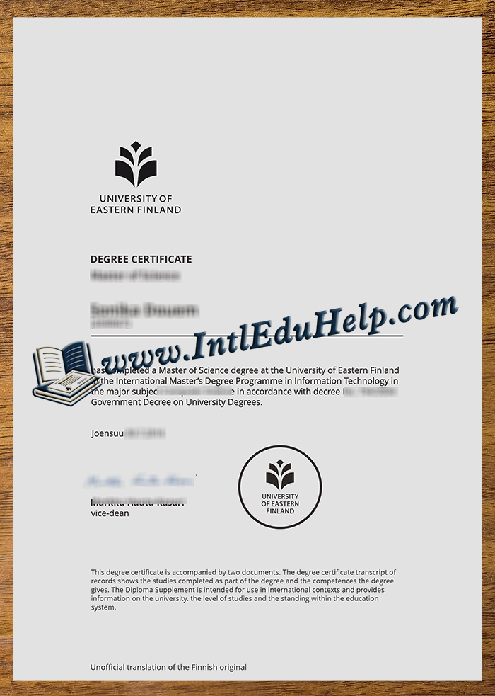 University of Eastern Finland diploma