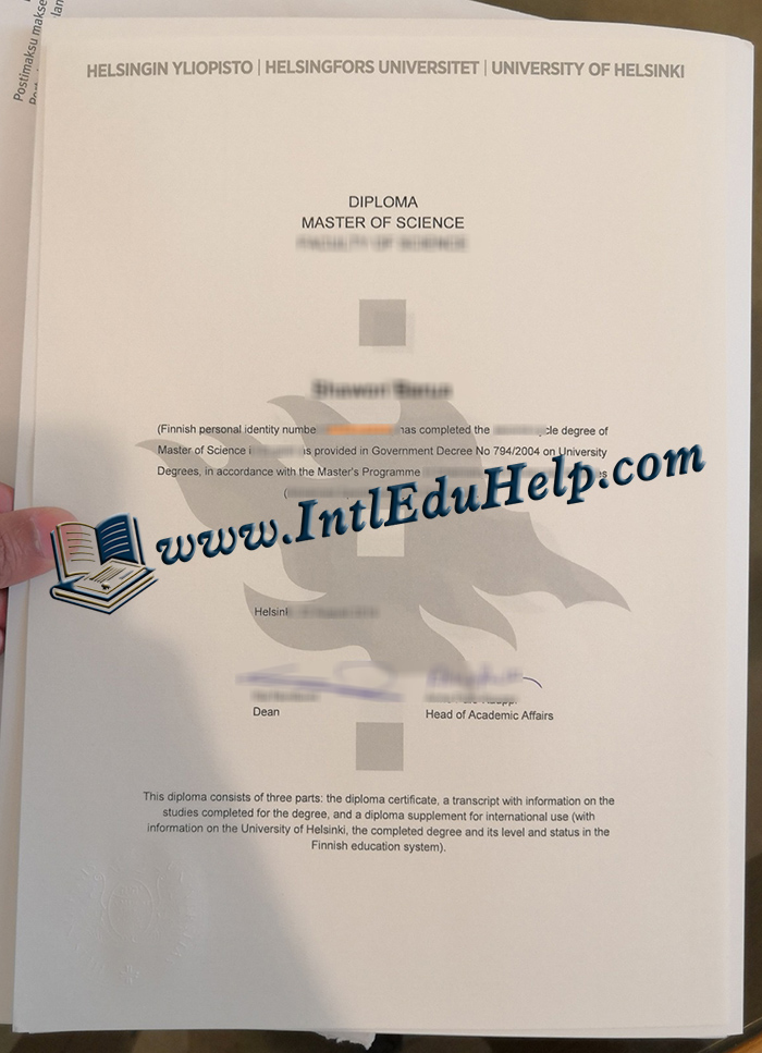 University of Helsinki diploma