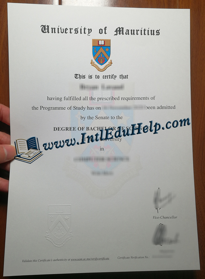 University of Mauritius diploma
