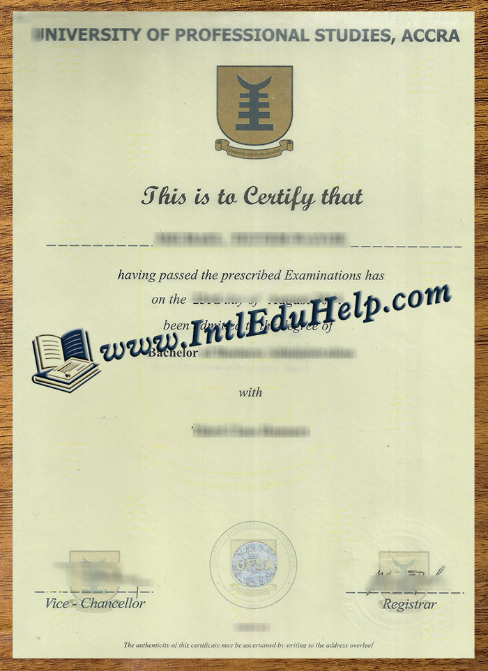 University of Professional Studies diploma