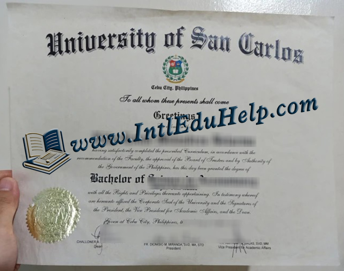 University of San Carlos diploma
