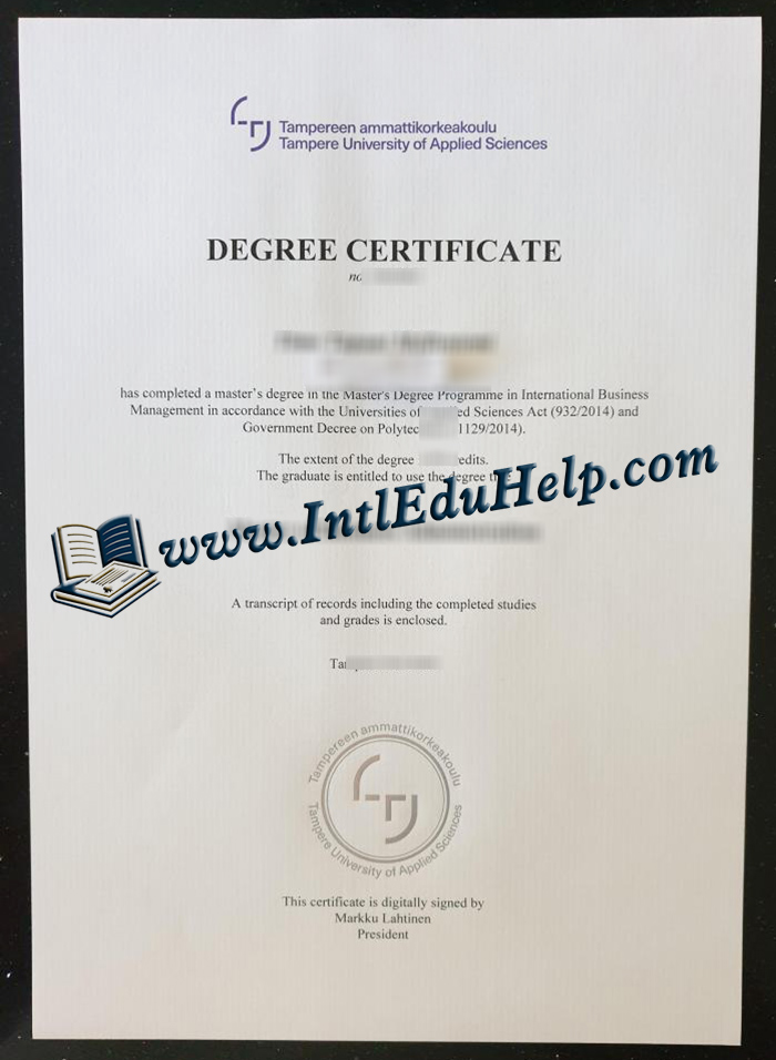 University of Tampere diploma