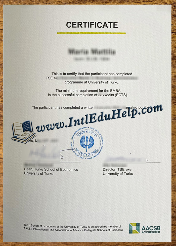 University of Turku diploma